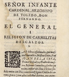 Obras del venerable y mistico Dotor F. Joan de la Cruz,(1629) document 442918