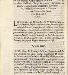 Obras del venerable y mistico Dotor F. Joan de la Cruz,(1629) document 442937