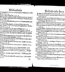 Bibliotheca doctoris Gabrielis Sora... - - : incipiens a cognominibus auctorum frequ¯eter citari solitis, interdum à nominibus quandoq à fedibus materiarum, ordine alphabetico congesta... martij 1618(1618) document 543264