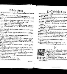 Bibliotheca doctoris Gabrielis Sora... - - : incipiens a cognominibus auctorum frequ¯eter citari solitis, interdum à nominibus quandoq à fedibus materiarum, ordine alphabetico congesta... martij 1618(1618) document 543268