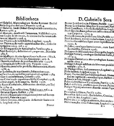 Bibliotheca doctoris Gabrielis Sora... - - : incipiens a cognominibus auctorum frequ¯eter citari solitis, interdum à nominibus quandoq à fedibus materiarum, ordine alphabetico congesta... martij 1618(1618) document 543270