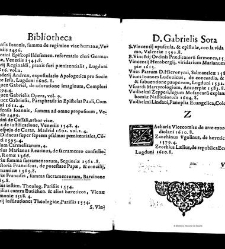 Bibliotheca doctoris Gabrielis Sora... - - : incipiens a cognominibus auctorum frequ¯eter citari solitis, interdum à nominibus quandoq à fedibus materiarum, ordine alphabetico congesta... martij 1618(1618) document 543274