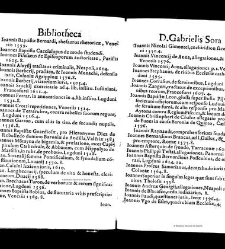 Bibliotheca doctoris Gabrielis Sora... - - : incipiens a cognominibus auctorum frequ¯eter citari solitis, interdum à nominibus quandoq à fedibus materiarum, ordine alphabetico congesta... martij 1618(1618) document 543296