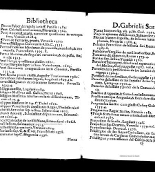 Bibliotheca doctoris Gabrielis Sora... - - : incipiens a cognominibus auctorum frequ¯eter citari solitis, interdum à nominibus quandoq à fedibus materiarum, ordine alphabetico congesta... martij 1618(1618) document 543305