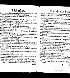 Bibliotheca doctoris Gabrielis Sora... - - : incipiens a cognominibus auctorum frequ¯eter citari solitis, interdum à nominibus quandoq à fedibus materiarum, ordine alphabetico congesta... martij 1618(1618) document 543309