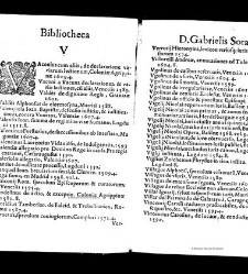 Bibliotheca doctoris Gabrielis Sora... - - : incipiens a cognominibus auctorum frequ¯eter citari solitis, interdum à nominibus quandoq à fedibus materiarum, ordine alphabetico congesta... martij 1618(1618) document 543312