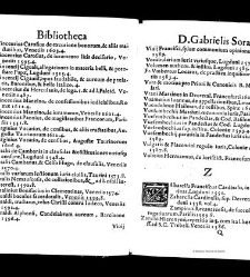 Bibliotheca doctoris Gabrielis Sora... - - : incipiens a cognominibus auctorum frequ¯eter citari solitis, interdum à nominibus quandoq à fedibus materiarum, ordine alphabetico congesta... martij 1618(1618) document 543313