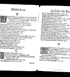 Bibliotheca doctoris Gabrielis Sora... - - : incipiens a cognominibus auctorum frequ¯eter citari solitis, interdum à nominibus quandoq à fedibus materiarum, ordine alphabetico congesta... martij 1618(1618) document 543319