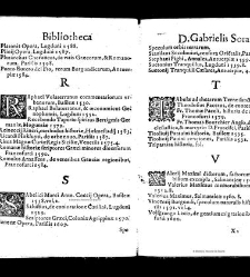 Bibliotheca doctoris Gabrielis Sora... - - : incipiens a cognominibus auctorum frequ¯eter citari solitis, interdum à nominibus quandoq à fedibus materiarum, ordine alphabetico congesta... martij 1618(1618) document 543334