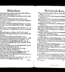 Bibliotheca doctoris Gabrielis Sora... - - : incipiens a cognominibus auctorum frequ¯eter citari solitis, interdum à nominibus quandoq à fedibus materiarum, ordine alphabetico congesta... martij 1618(1618) document 543341