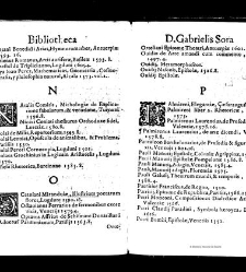 Bibliotheca doctoris Gabrielis Sora... - - : incipiens a cognominibus auctorum frequ¯eter citari solitis, interdum à nominibus quandoq à fedibus materiarum, ordine alphabetico congesta... martij 1618(1618) document 543344