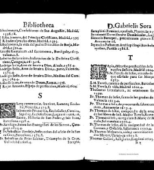 Bibliotheca doctoris Gabrielis Sora... - - : incipiens a cognominibus auctorum frequ¯eter citari solitis, interdum à nominibus quandoq à fedibus materiarum, ordine alphabetico congesta... martij 1618(1618) document 543378