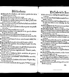 Bibliotheca doctoris Gabrielis Sora... - - : incipiens a cognominibus auctorum frequ¯eter citari solitis, interdum à nominibus quandoq à fedibus materiarum, ordine alphabetico congesta... martij 1618(1618) document 543381