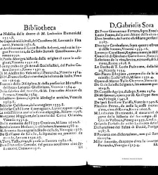 Bibliotheca doctoris Gabrielis Sora... - - : incipiens a cognominibus auctorum frequ¯eter citari solitis, interdum à nominibus quandoq à fedibus materiarum, ordine alphabetico congesta... martij 1618(1618) document 543382