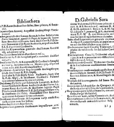 Bibliotheca doctoris Gabrielis Sora... - - : incipiens a cognominibus auctorum frequ¯eter citari solitis, interdum à nominibus quandoq à fedibus materiarum, ordine alphabetico congesta... martij 1618(1618) document 543387