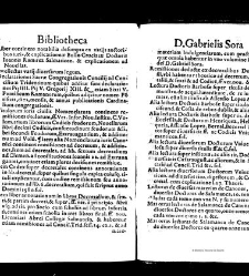 Bibliotheca doctoris Gabrielis Sora... - - : incipiens a cognominibus auctorum frequ¯eter citari solitis, interdum à nominibus quandoq à fedibus materiarum, ordine alphabetico congesta... martij 1618(1618) document 543388