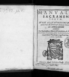 Manuale sacramentorum(1601) document 546470