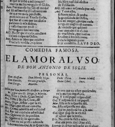 Comedias de Don Antonio de Solis, Madrid, Melchor Álvarez/Justo Antonio de Logroño, 1681(1681) document 576745