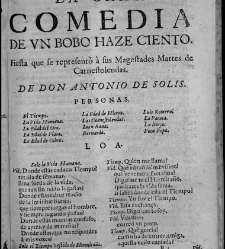 Comedias de Don Antonio de Solis, Madrid, Melchor Álvarez/Justo Antonio de Logroño, 1681(1681) document 576901