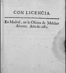 Comedias de Don Antonio de Solis, Madrid, Melchor Álvarez/Justo Antonio de Logroño, 1681(1681) document 577021