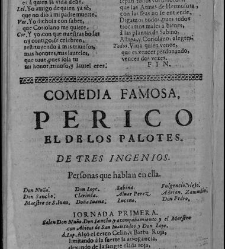 Enc. pasta -- La primera comedia, excepto las h. 11 a 14, es de otra composici&oacute;n tipogr&aacute;fica y, en h. 1 no consta ""Dedicala &agrave; la Hermandad del Glorioso Santo. Represent&ograve;la Escamilla a&ntilde;o de 1678"" Parte XLVI (1679)(1679) document 584212