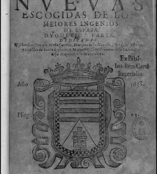 Enc. pasta -- Ex-libris: ""Ex Bibl. Ios. Ren. Card. Imperiales"" y sello de Pascual de Gayangos Parte XII (1658)(1658) document 588586