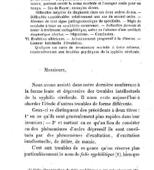 La syphilis du cerveau : le&ccedil;ons cliniques(1879) document 140037