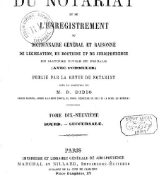 Encyclopédie du notariat et de l&apos;enregistrement ou dictionnaire général et raisonné de législation de doctrine et de jurisprudence en m(1890) document 165877