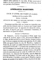 Journal des assurances terrestres, maritimes... Législation, doctrine, jurisprudence(1872) document 180756