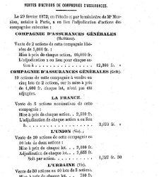 Journal des assurances terrestres, maritimes... Législation, doctrine, jurisprudence(1872) document 180760