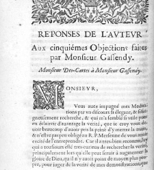 Les M&eacute;ditations m&eacute;taphysiques de Ren&eacute; Descartes touchant la premi&egrave;re philosophie. 2e &eacute;dition reve&uuml;e et corrig&eacute;e par le traducteur (Charles d'Albert, duc de Luynes) et augment&eacute;e de la version d'une lettre de M. Des Cartes au R. P. Dinet...(1661) document 453283