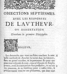 Les M&eacute;ditations m&eacute;taphysiques de Ren&eacute; Descartes touchant la premi&egrave;re philosophie. 2e &eacute;dition reve&uuml;e et corrig&eacute;e par le traducteur (Charles d'Albert, duc de Luynes) et augment&eacute;e de la version d'une lettre de M. Des Cartes au R. P. Dinet...(1661) document 453440