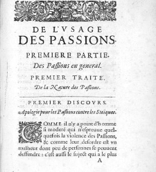 De l'Usage des passions, par le R.P. J.-François Senault,...(1641) document 453679