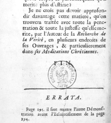 Traitez de m&eacute;taphysique d&eacute;montr&eacute;e selon la m&eacute;thode des g&eacute;om&egrave;tres. [Par le sieur de La Coudraye.](1693) document 457199