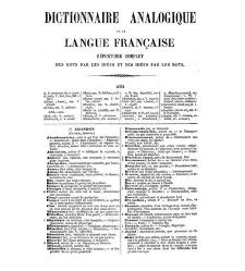 Dictionnaire analogique de la langue fran&ccedil;aise document 88179