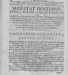 Nowe Ateny albo Akademia wszelkiey scyencyi pełna, na r&oacute;żne tytuły iak na classes podzielona, mądrym dla memoryału, idiotom dla nauki, politykom dla praktyki, melancholikom dla rozrywki erygowana ... / przez Xiędza Benedykta Chmielowskiego ... . Część 1.(1755) document 433428