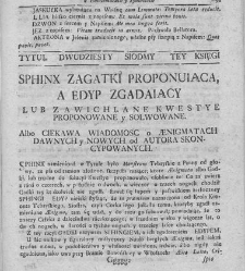 Nowe Ateny albo Akademia wszelkiey scyencyi pełna, na r&oacute;żne tytuły iak na classes podzielona, mądrym dla memoryału, idiotom dla nauki, politykom dla praktyki, melancholikom dla rozrywki erygowana ... / przez Xiędza Benedykta Chmielowskiego ... . Część 1.(1755) document 433905