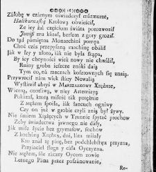 Zbi&oacute;r rytm&oacute;w duchownych Panegirycznych Moralnych i Swiatowych [...] Elżbiety z Kowalskich Druzbackiey [...] Zebrany y do druku podany przez J. Z. R. K. O. W. etc. [Załuskiego J&oacute;zefa Andrzeja](1752) document 487841
