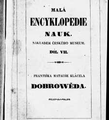 Františka Matauše Klácela Dobrowěda(1847) document 595094