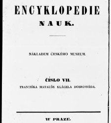 Františka Matauše Klácela Dobrowěda(1847) document 595097