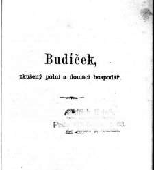 Bud&iacute;ček . Věrn&yacute; hlasatel užitečn&yacute;ch(1863) document 610172