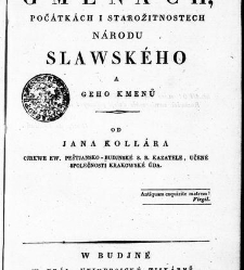 Rozprawy o gmenách, počátkách i starožitnostech národu Slawského a geho kmeni /(1830) document 618890