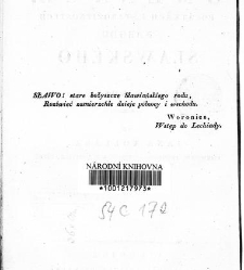 Rozprawy o gmenách, počátkách i starožitnostech národu Slawského a geho kmeni /(1830) document 618891