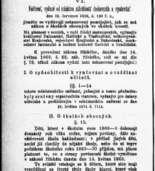 Z&aacute;kony a nař&iacute;zen&iacute; u věcech obecn&eacute;ho &scaron;kolstv&iacute;, na ten čas platn&eacute; v kr&aacute;lovstv&iacute; Česk&eacute;m(1878.01) document 665526