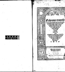 Fabyans cronycle newly prynted, wyth the cronycle, actes, and dedes done in the tyme of the reygne of the moste excellent prynce kynge Henry the vii. father vnto our most drad souerayne lord kynge Henry the .viii. To whom be all honour, reuere[n]ce, and i(1533) document 312007