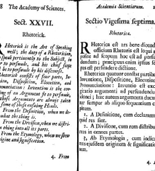 Academia scientiarum, or, The academy of sciences being a short and easie introduction to the knowledge of the liberal arts and sciences, with the names of those famous authors that have written on every particular science : in English and Latine / by D. (1687) document 314343