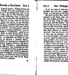 Remarks on the new philosophy of Des-Cartes in four parts ... / done by a gentleman.(1700) document 314593