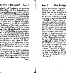 Remarks on the new philosophy of Des-Cartes in four parts ... / done by a gentleman.(1700) document 314605