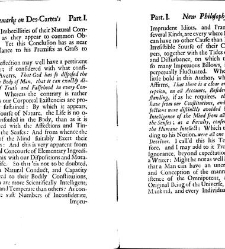 Remarks on the new philosophy of Des-Cartes in four parts ... / done by a gentleman.(1700) document 314616