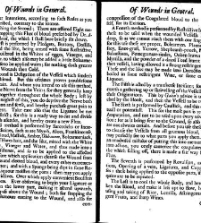 A compleat discourse of wounds, both in general and particular whereunto are added the severall fractures of the skull, with their variety of figures : as also a treatise of gunshot-wounds in general / collected and reduced into a new method by John Brown(1678) document 315262